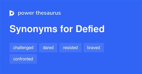 synonyms for defied